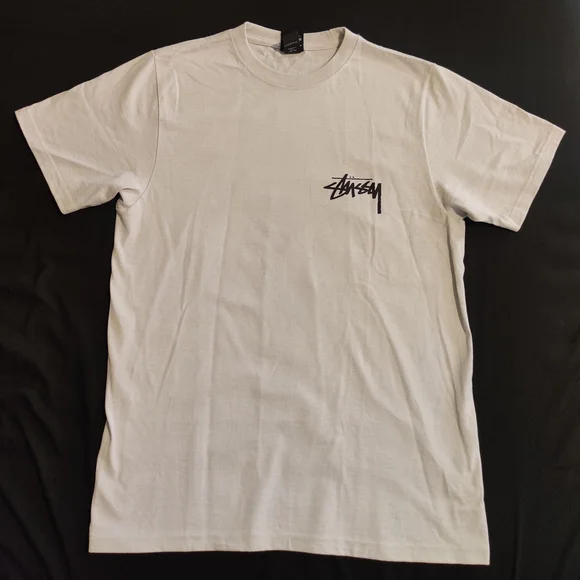 Stussy Chain Link Fog Grey Tee - Picture 2 of 4